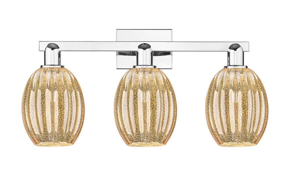 Preston Bulb - 3 Light - 26 inch - Polished Chrome - Bath Vanity Light