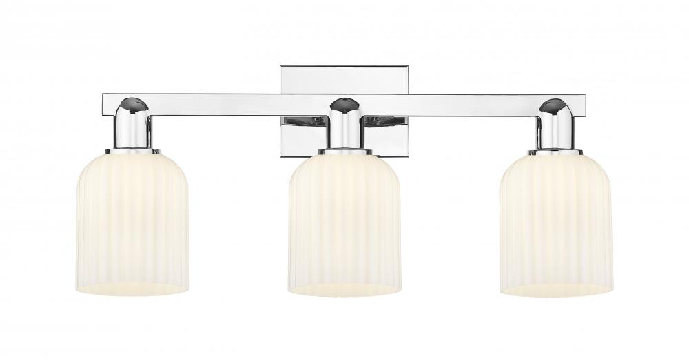 Bridal Veil - 3 Light - 26 inch - Polished Chrome - Bath Vanity Light