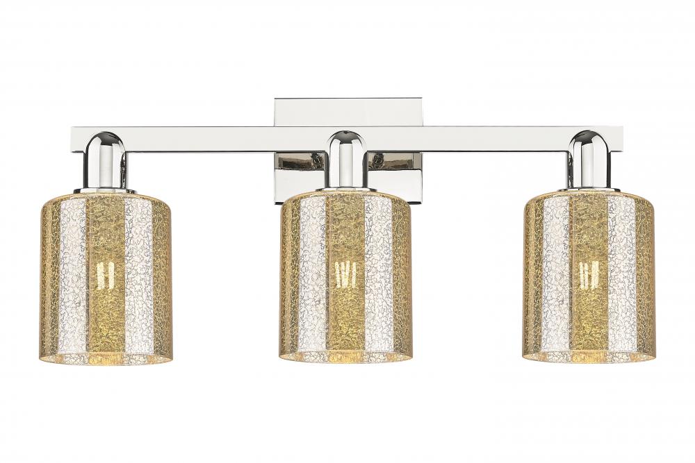 Cobbleskill - 3 Light - 24 inch - Polished Nickel - Bath Vanity Light