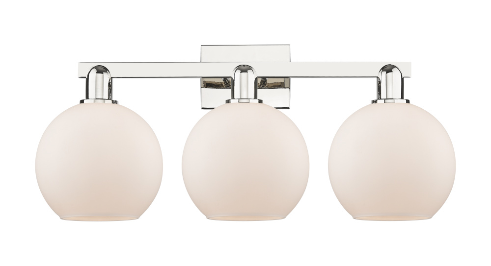 Athens - 3 Light - 27 inch - Polished Nickel - Bath Vanity Light