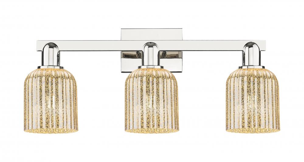 Bridal Veil - 3 Light - 26 inch - Polished Nickel - Bath Vanity Light