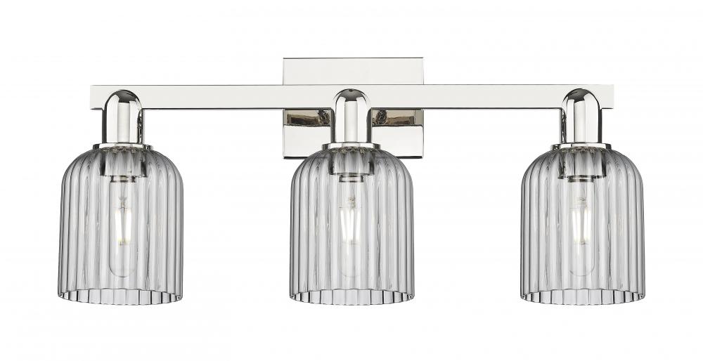 Bridal Veil - 3 Light - 26 inch - Polished Nickel - Bath Vanity Light