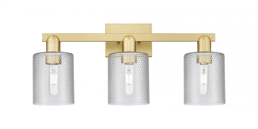 Cobbleskill - 3 Light - 24 inch - Satin Gold - Bath Vanity Light