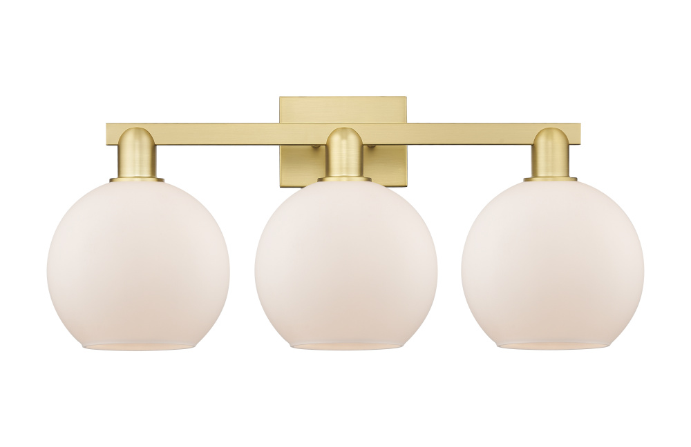 Athens - 3 Light - 27 inch - Satin Gold - Bath Vanity Light