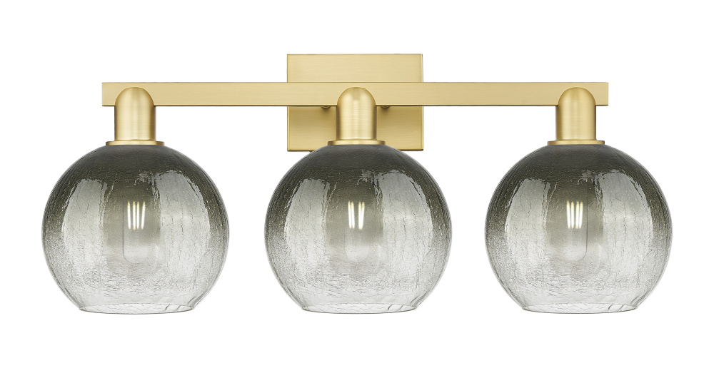 Brookhaven Globe - 3 Light - 26 inch - Satin Gold - Bath Vanity Light