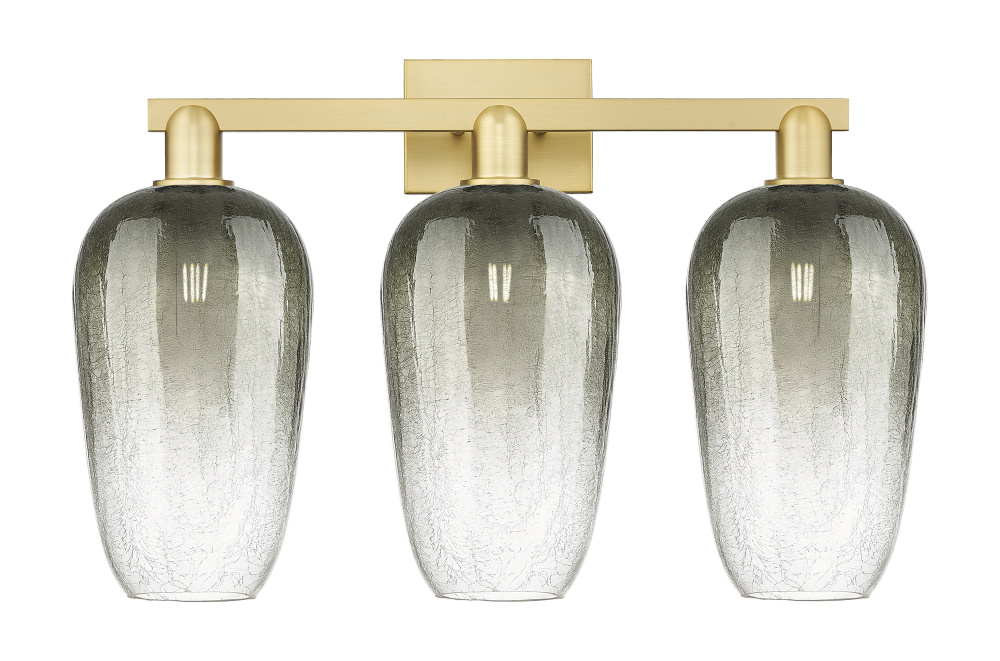 Brookhaven Flute - 3 Light - 26 inch - Satin Gold - Bath Vanity Light