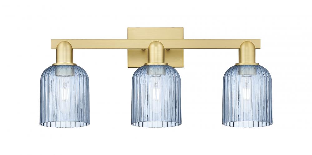 Bridal Veil - 3 Light - 26 inch - Satin Gold - Bath Vanity Light