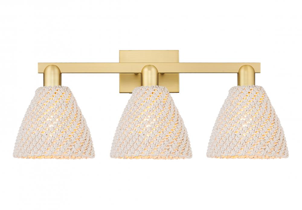 Bristol Natural - 3 Light - 26 inch - Satin Gold - Bath Vanity Light