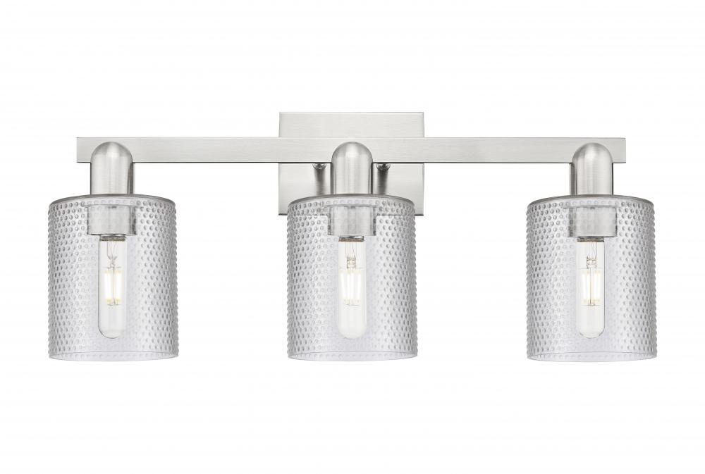 Cobbleskill - 3 Light - 24 inch - Brushed Satin Nickel - Bath Vanity Light