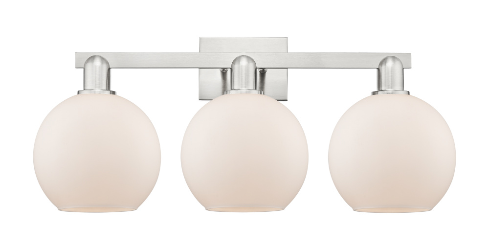 Athens - 3 Light - 27 inch - Brushed Satin Nickel - Bath Vanity Light