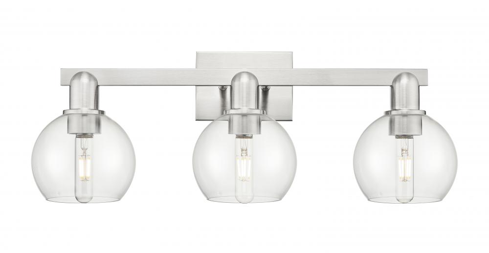 Athens - 3 Light - 25 inch - Brushed Satin Nickel - Bath Vanity Light