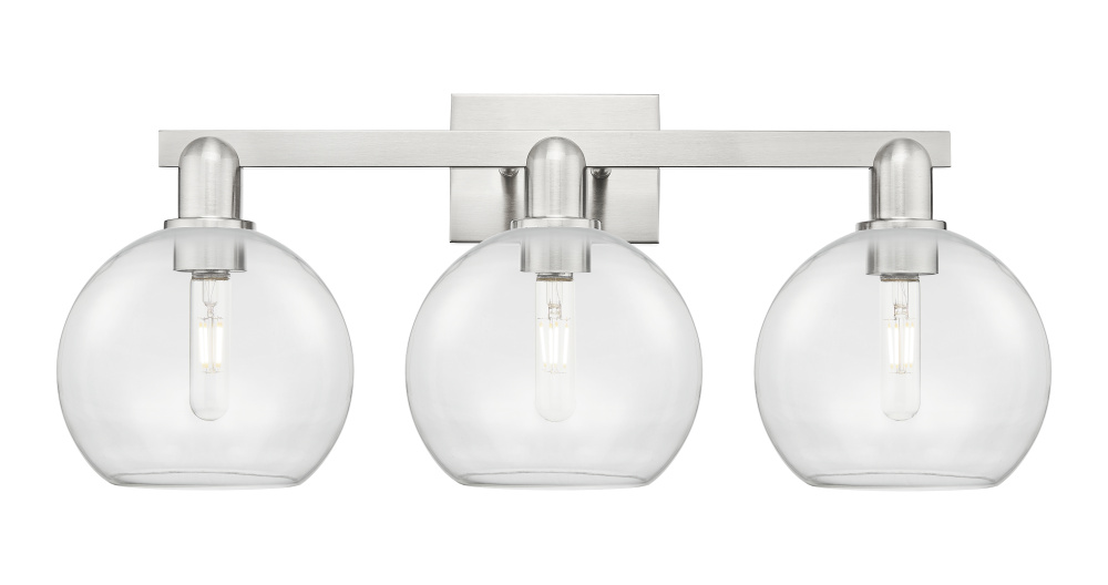 Athens - 3 Light - 27 inch - Brushed Satin Nickel - Bath Vanity Light