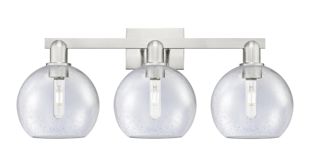 Athens - 3 Light - 27 inch - Brushed Satin Nickel - Bath Vanity Light
