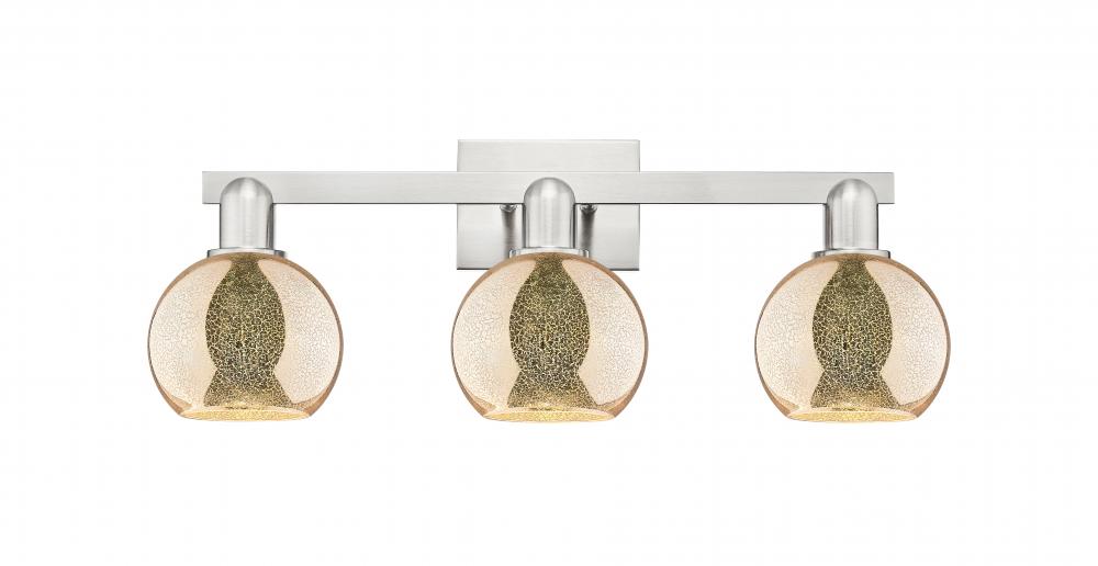 Athens - 3 Light - 24 inch - Brushed Satin Nickel - Bath Vanity Light