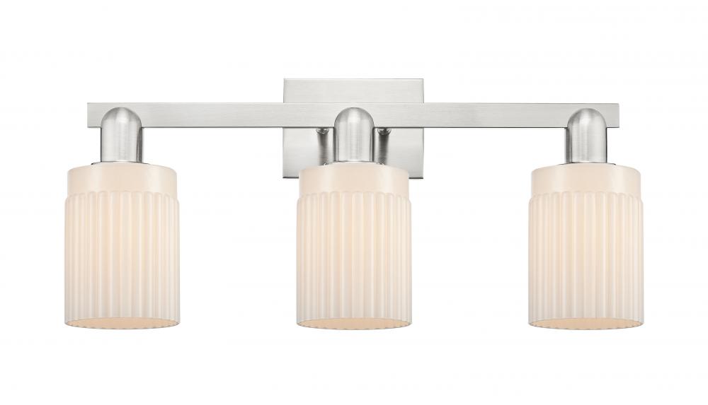Hadley - 3 Light - 24 inch - Brushed Satin Nickel - Bath Vanity Light