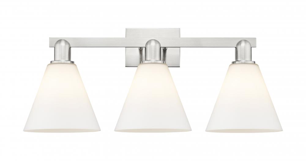 Berkshire - 3 Light - 26 inch - Satin Nickel - Bath Vanity Light