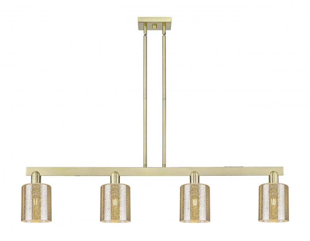 Cobbleskill - 4 Light - 48 inch - Antique Brass - Stem hung - Island Light