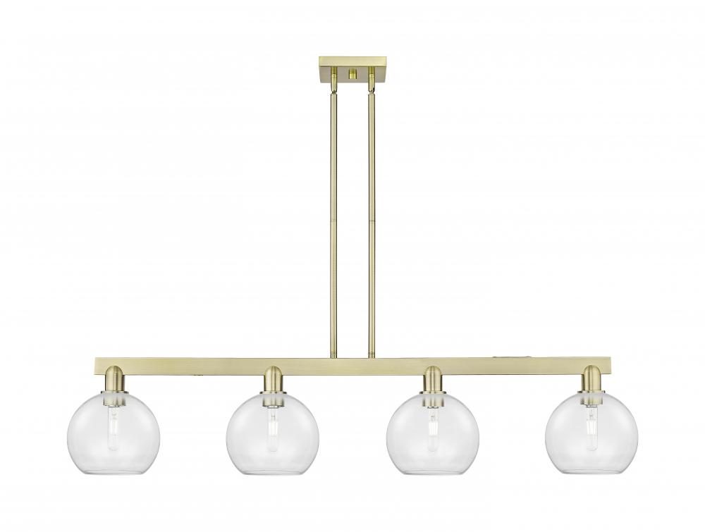 Athens - 4 Light - 53 inch - Antique Brass - Stem hung - Island Light