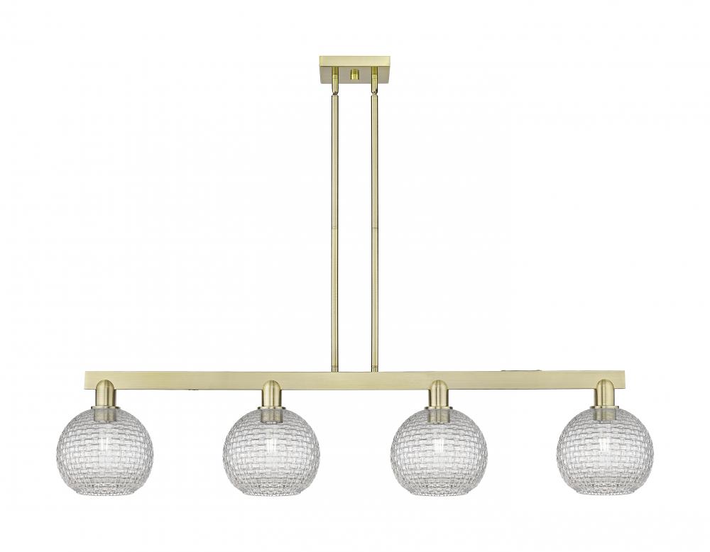 Athens - 4 Light - 51 inch - Antique Brass - Stem hung - Island Light