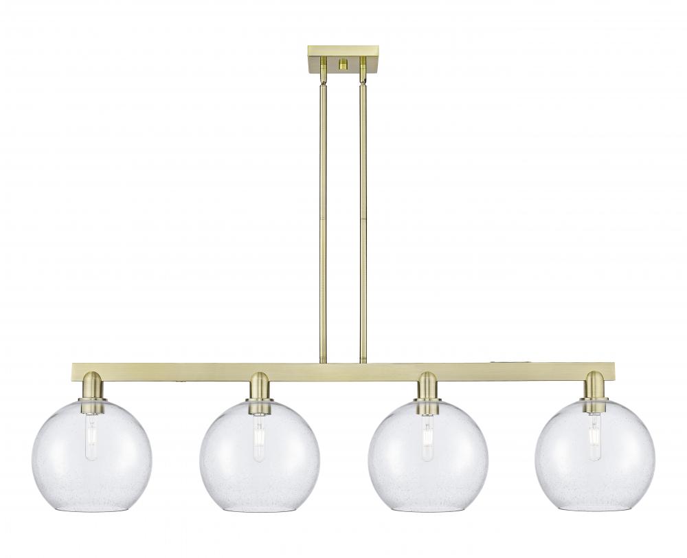 Athens - 4 Light - 53 inch - Antique Brass - Stem hung - Island Light