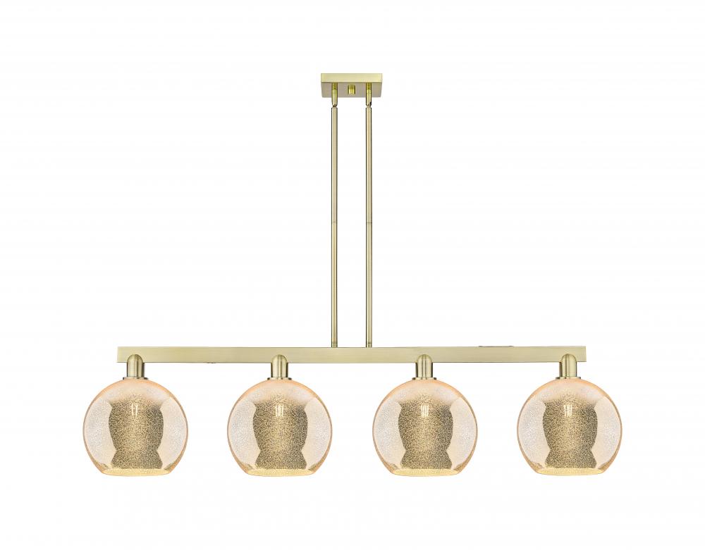 Athens - 4 Light - 53 inch - Antique Brass - Stem hung - Island Light