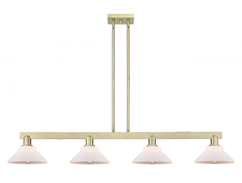 Orwell - 4 Light - 51 inch - Antique Brass - Stem hung - Island Light