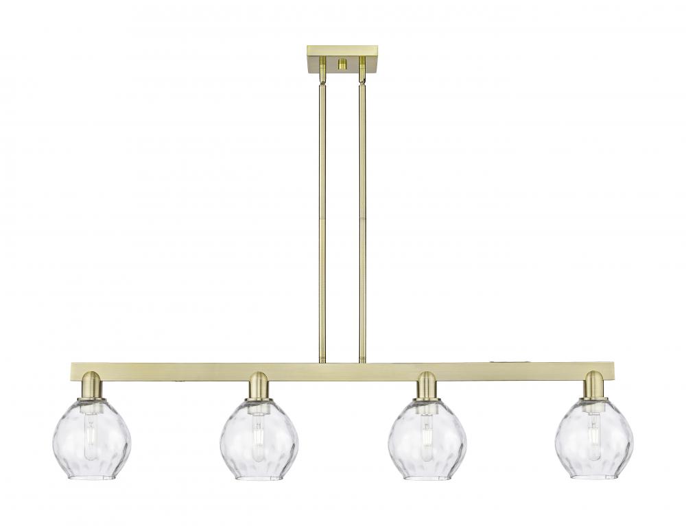 Waverly - 4 Light - 49 inch - Antique Brass - Stem hung - Island Light