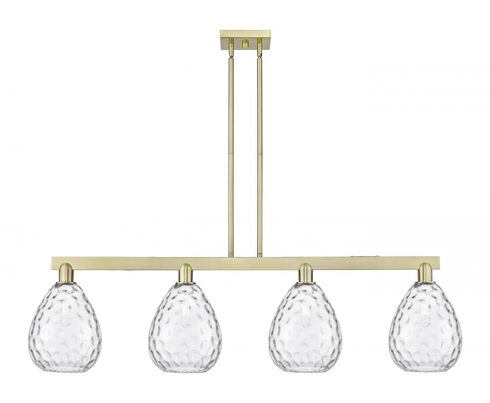 Waverly - 4 Light - 51 inch - Antique Brass - Stem hung - Island Light