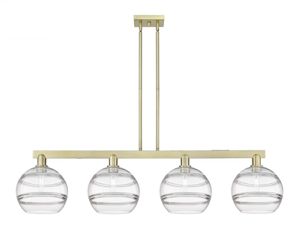 Rochester - 4 Light - 53 inch - Antique Brass - Stem hung - Island Light