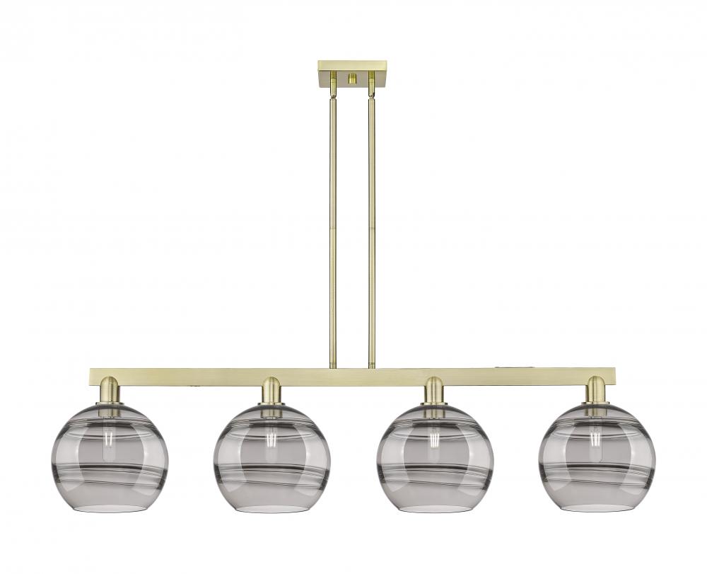 Rochester - 4 Light - 53 inch - Antique Brass - Stem hung - Island Light