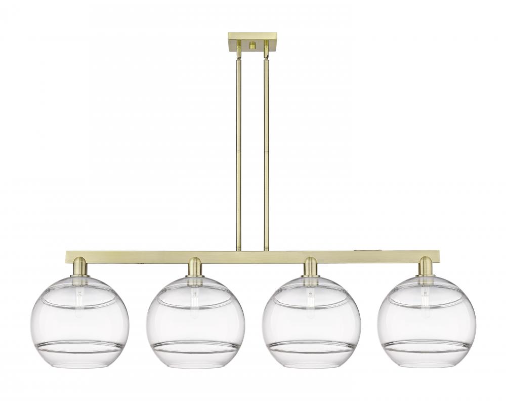 Rochester - 4 Light - 55 inch - Antique Brass - Stem hung - Island Light