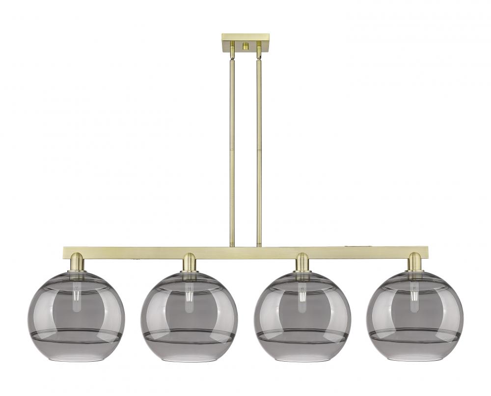 Rochester - 4 Light - 55 inch - Antique Brass - Stem hung - Island Light