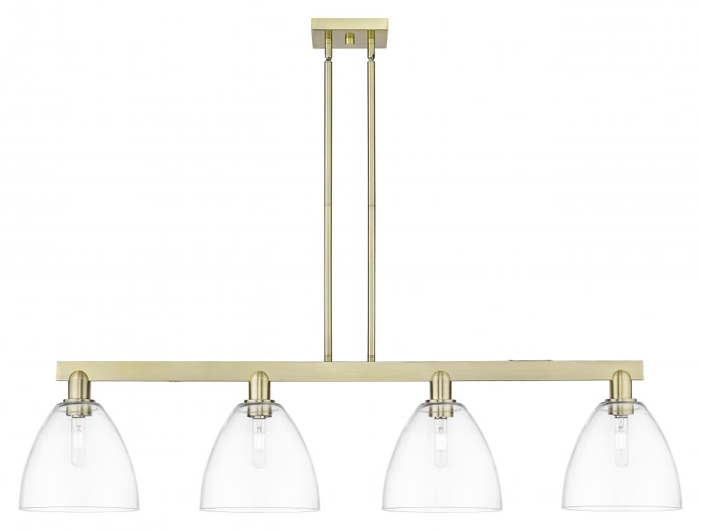 Bristol - 4 Light - 52 inch - Antique Brass - Stem hung - Island Light