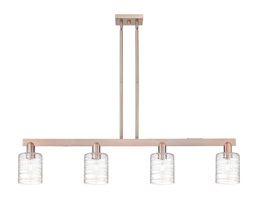 Cobbleskill - 4 Light - 48 inch - Antique Copper - Stem hung - Island Light