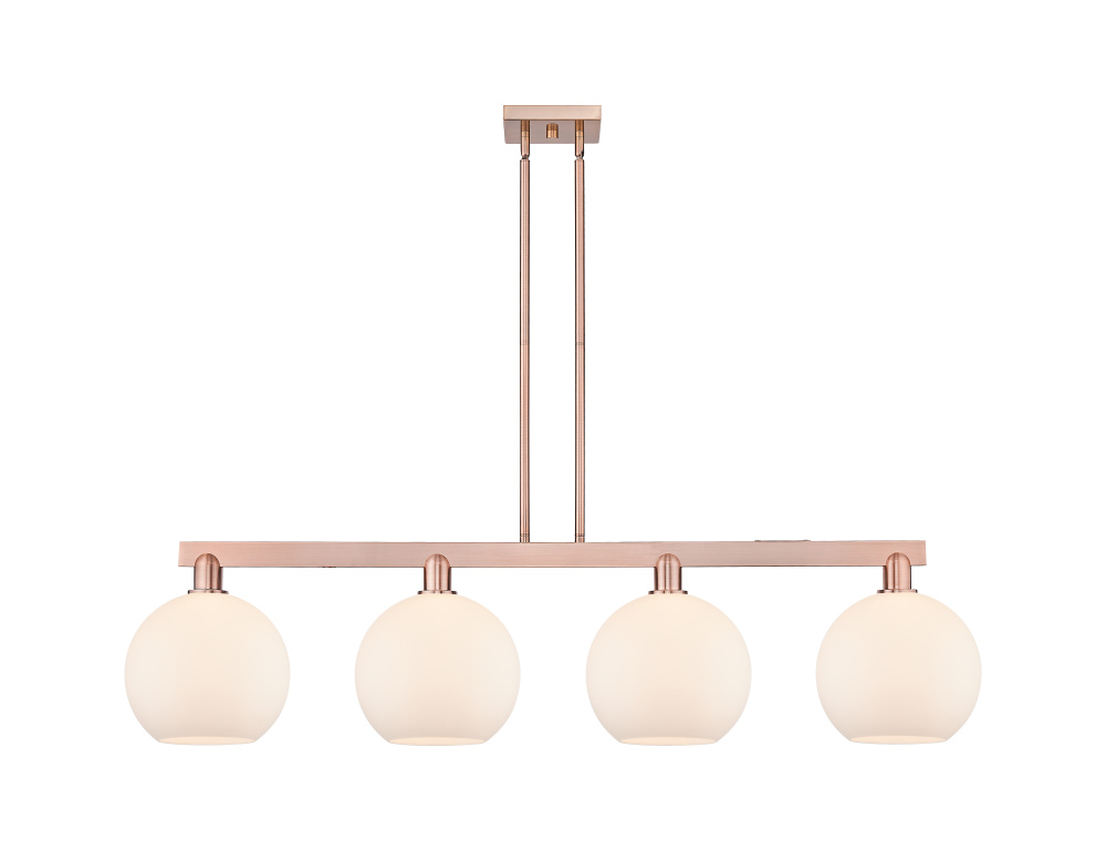 Athens - 4 Light - 53 inch - Antique Copper - Stem hung - Island Light