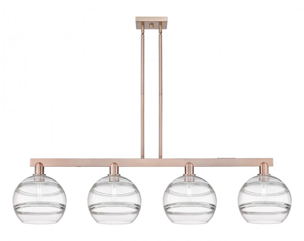 Rochester - 4 Light - 53 inch - Antique Copper - Stem hung - Island Light