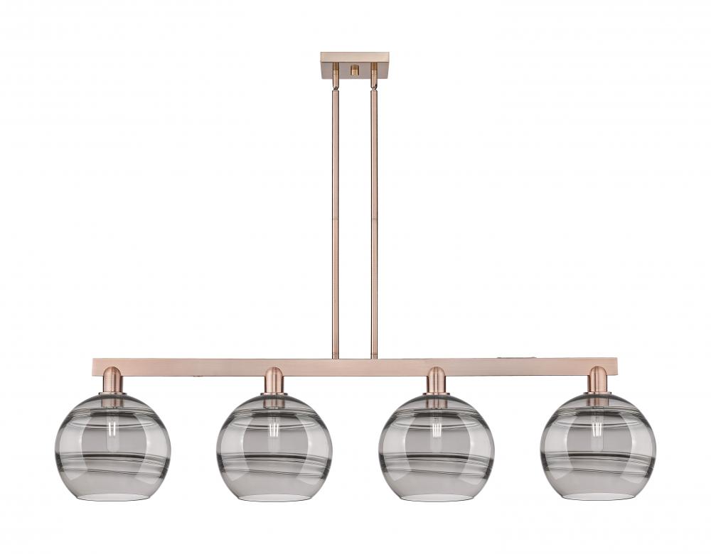 Rochester - 4 Light - 53 inch - Antique Copper - Stem hung - Island Light