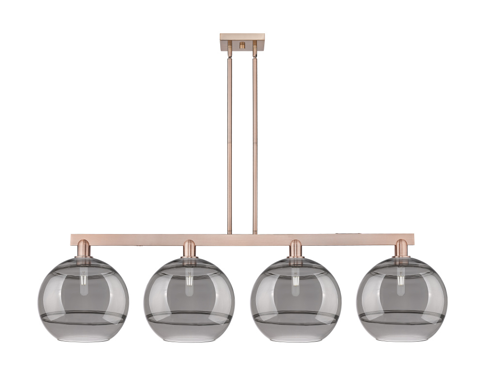 Rochester - 4 Light - 55 inch - Antique Copper - Stem hung - Island Light