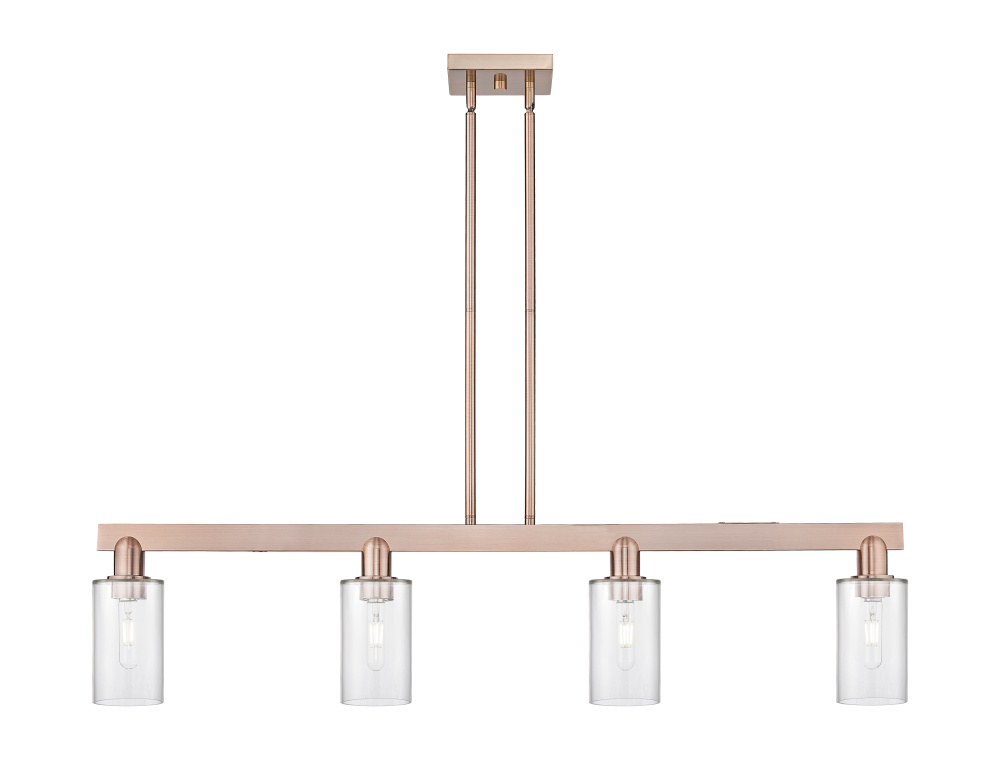 Clymer - 4 Light - 47 inch - Antique Copper - Stem hung - Island Light