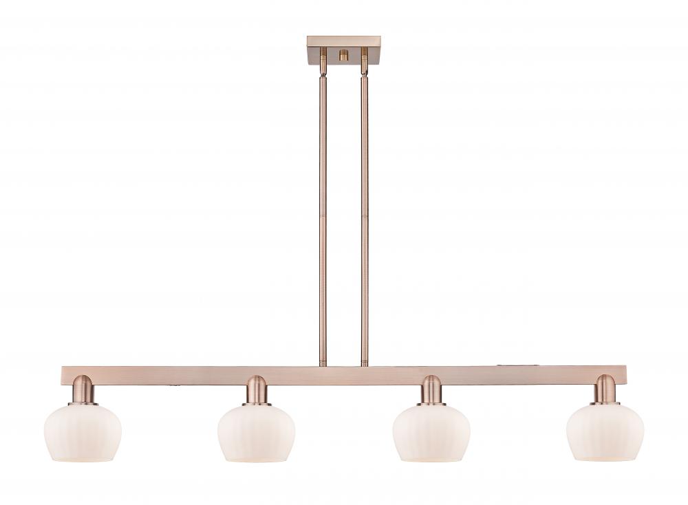 Fenton - 4 Light - 49 inch - Antique Copper - Stem hung - Island Light