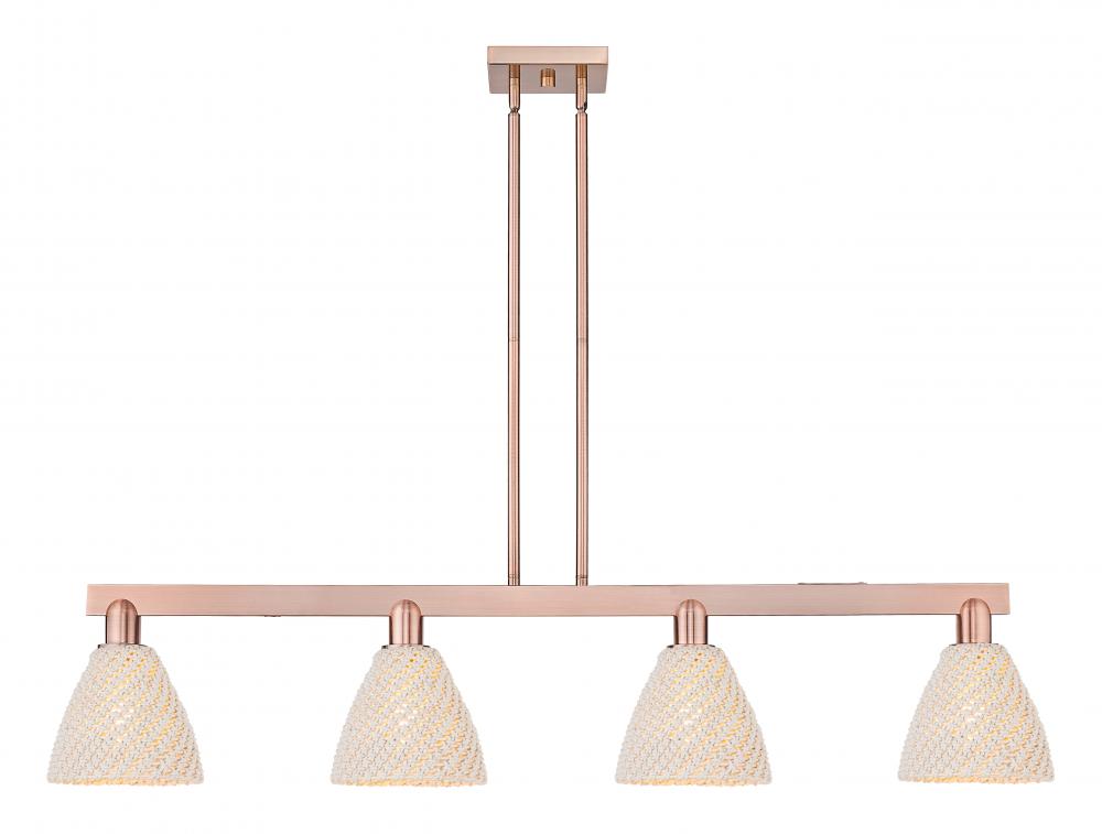 Bristol Natural - 4 Light - 48 inch - Antique Copper - Stem hung - Island Light