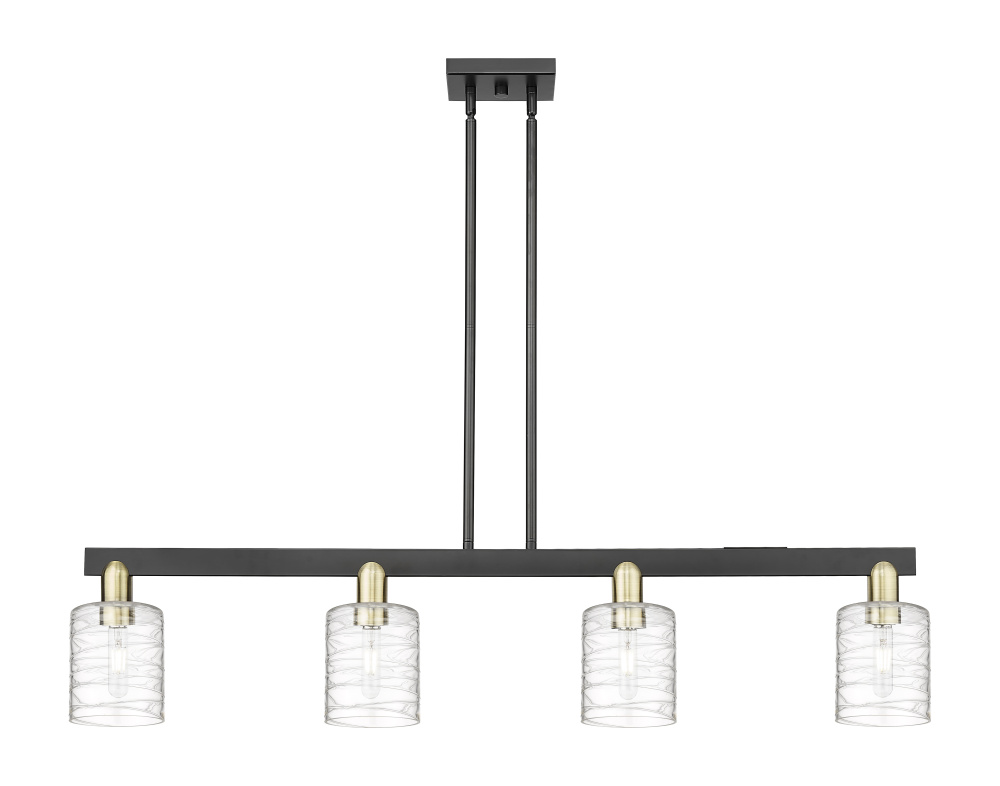 Cobbleskill - 4 Light - 48 inch - Black Antique Brass - Stem hung - Island Light