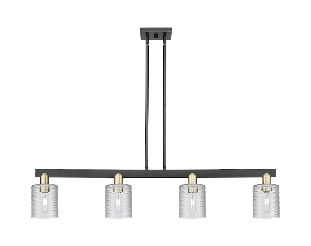 Cobbleskill - 4 Light - 48 inch - Black Antique Brass - Stem hung - Island Light