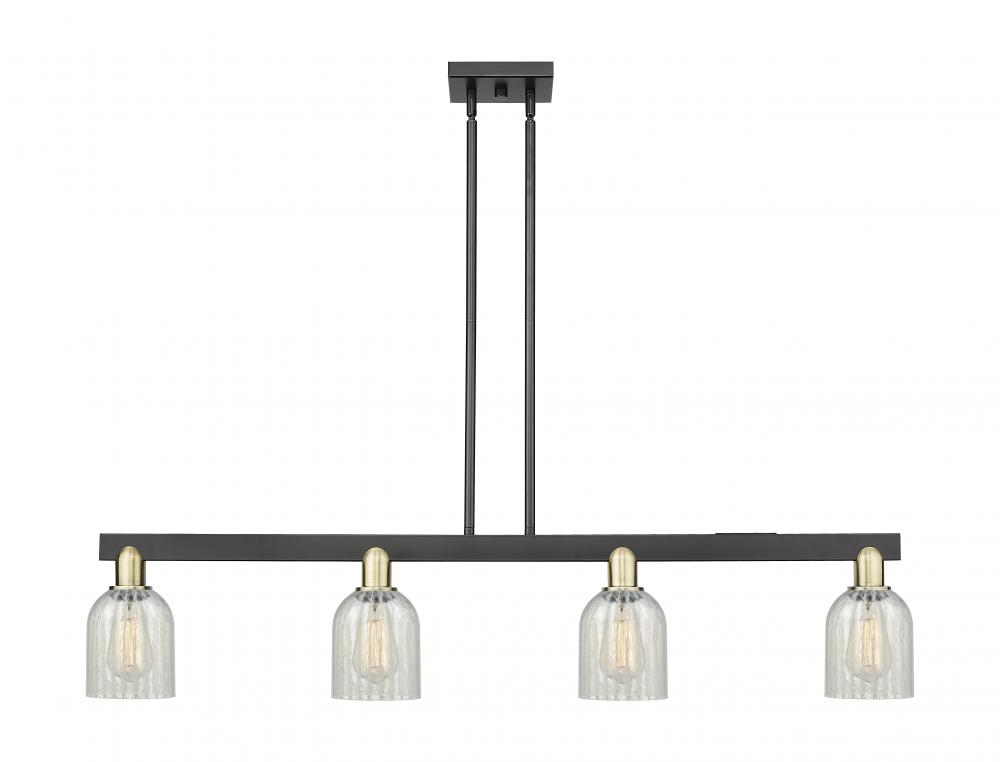 Caledonia - 4 Light - 48 inch - Black Antique Brass - Stem hung - Island Light