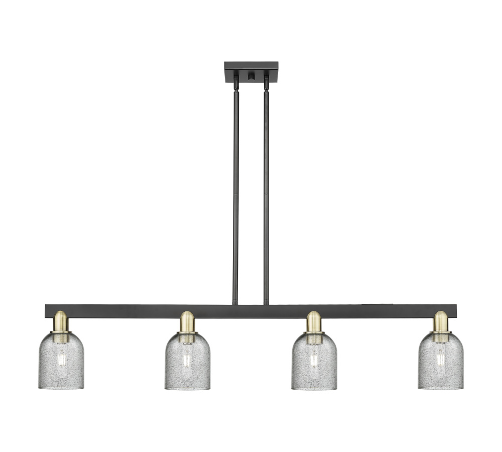 Caledonia - 4 Light - 48 inch - Black Antique Brass - Stem hung - Island Light