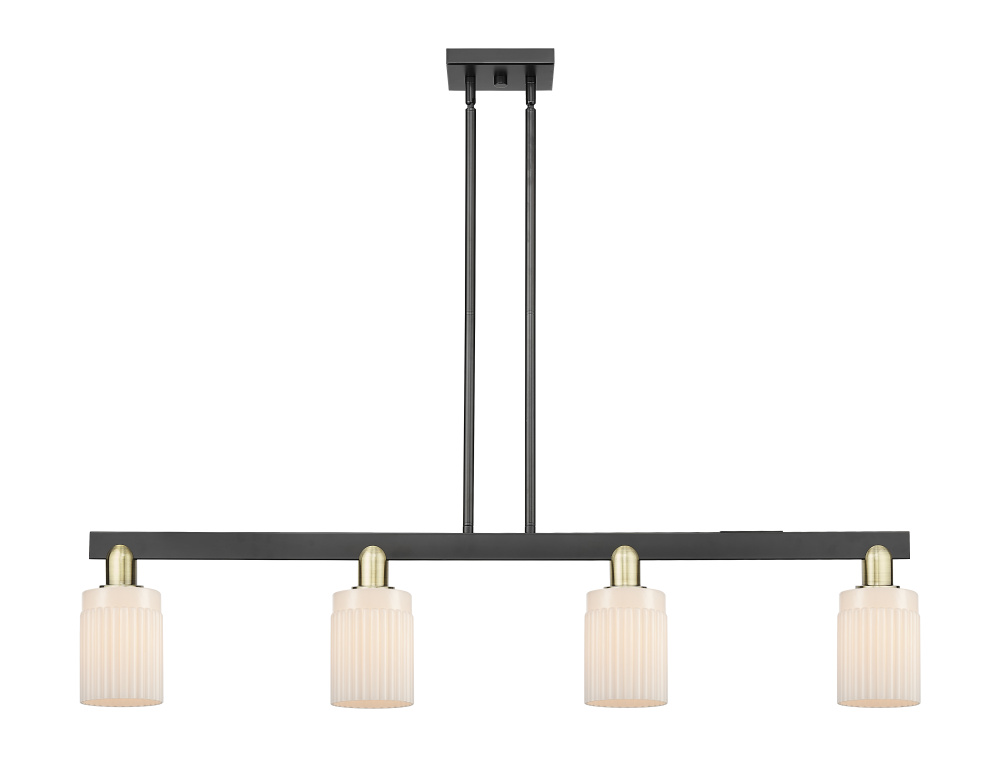 Hadley - 4 Light - 47 inch - Black Antique Brass - Stem hung - Island Light