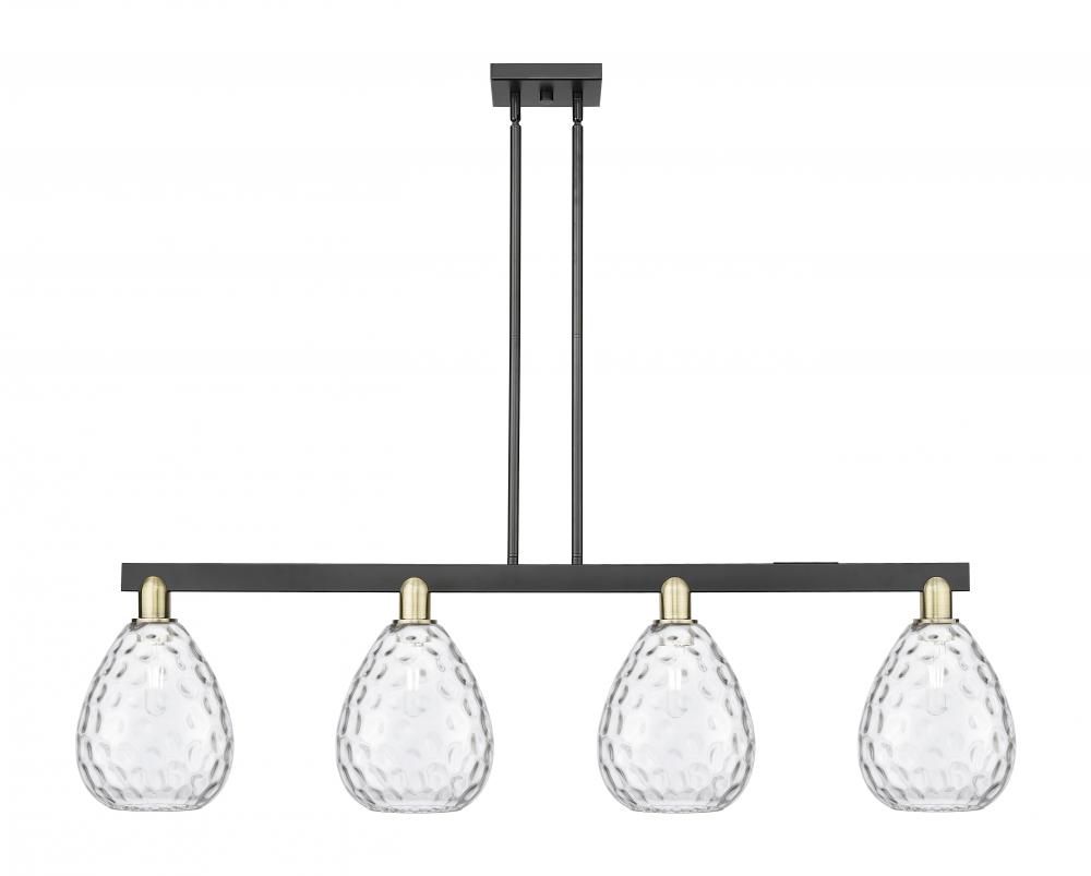 Waverly - 4 Light - 51 inch - Black Antique Brass - Stem hung - Island Light