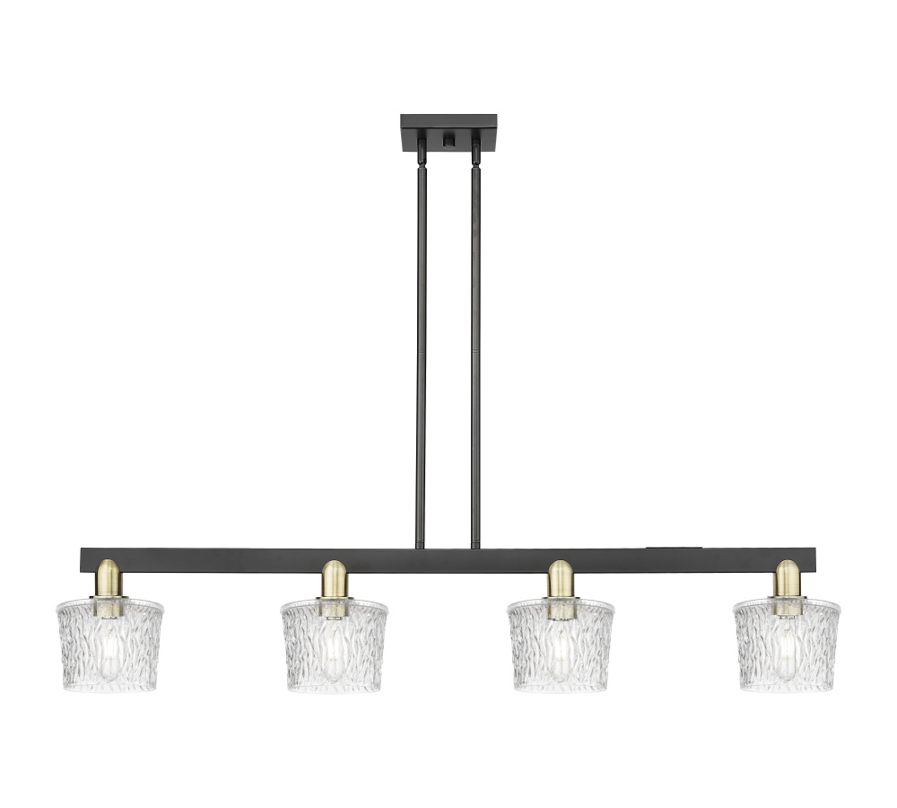 Niagara - 4 Light - 49 inch - Black Antique Brass - Stem hung - Island Light