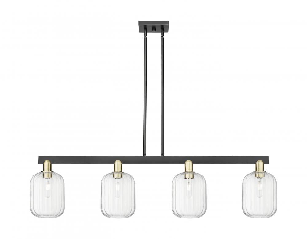 Preston Cylinder - 4 Light - 48 inch - Black Antique Brass - Stem hung - Island Light