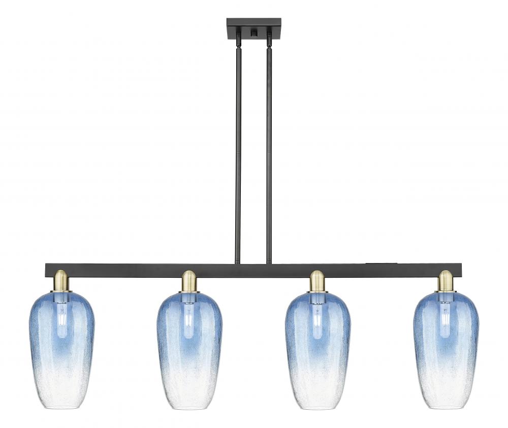 Brookhaven Flute - 4 Light - 48 inch - Black Antique Brass - Stem hung - Island Light